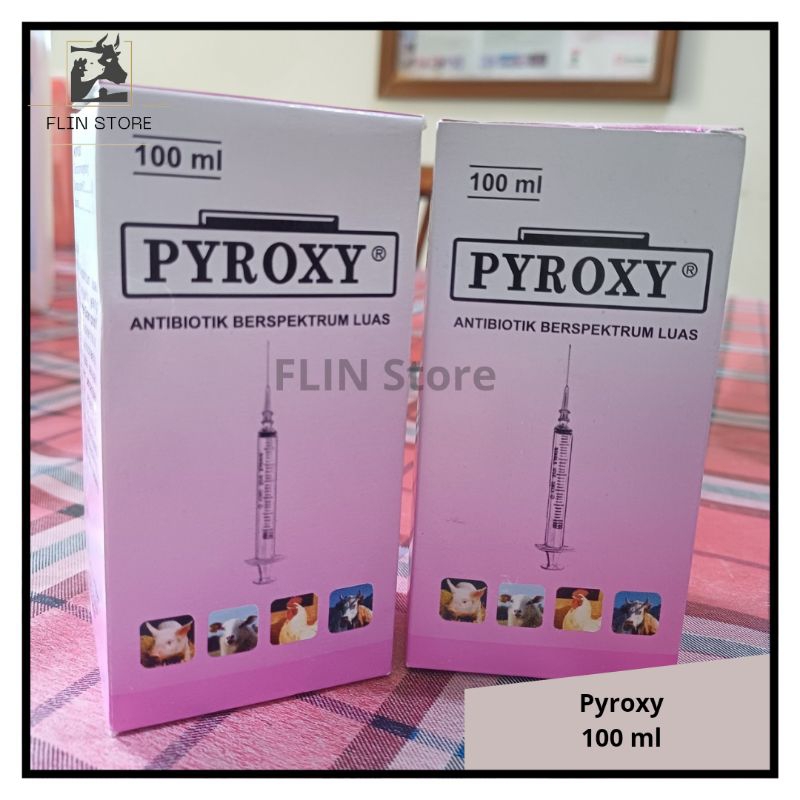 Pyroxy 100 ml Pyridam – Obat antibiotik oksitetrasiklin injeksi