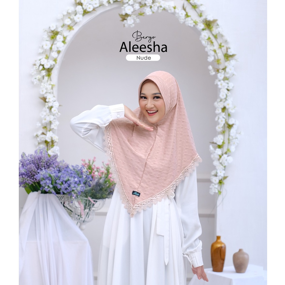 Aleesha Hijab Azamka Luxury Hijab Jersey Jilbab Cantik Premium HIjab Motif Kain Embos Super Nyaman