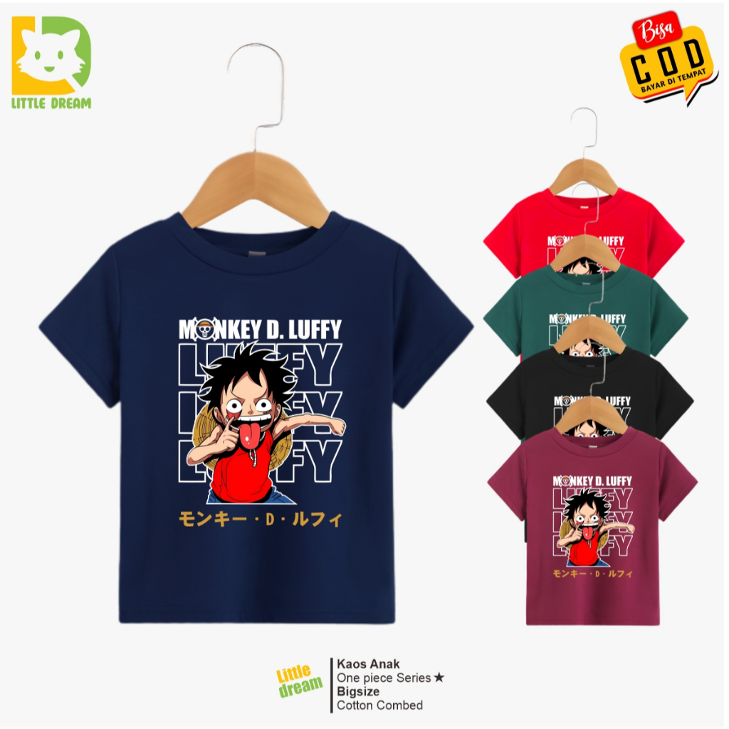 kaos one piece anak kaos distro anak kaos anak laki laki kaos anak one piece  baju one piece anak la