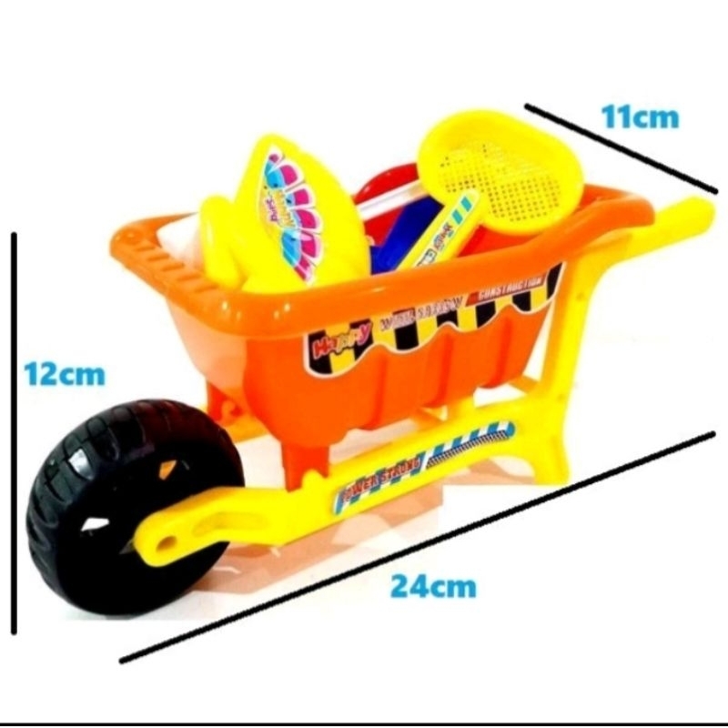 CHAE SHOP MAINAN ANAK GEROBAK DORONG PASIR LP 1 MAINAN TROLI PASIR LP1