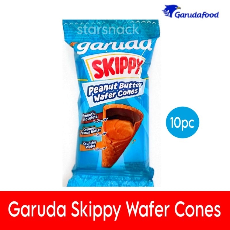 

Garuda Skippy peanut butter snack wafer cone isi 10pc