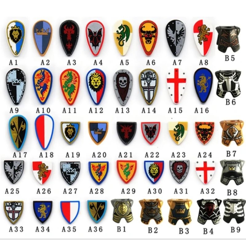 Mainan Balok Medieval Shield brick block