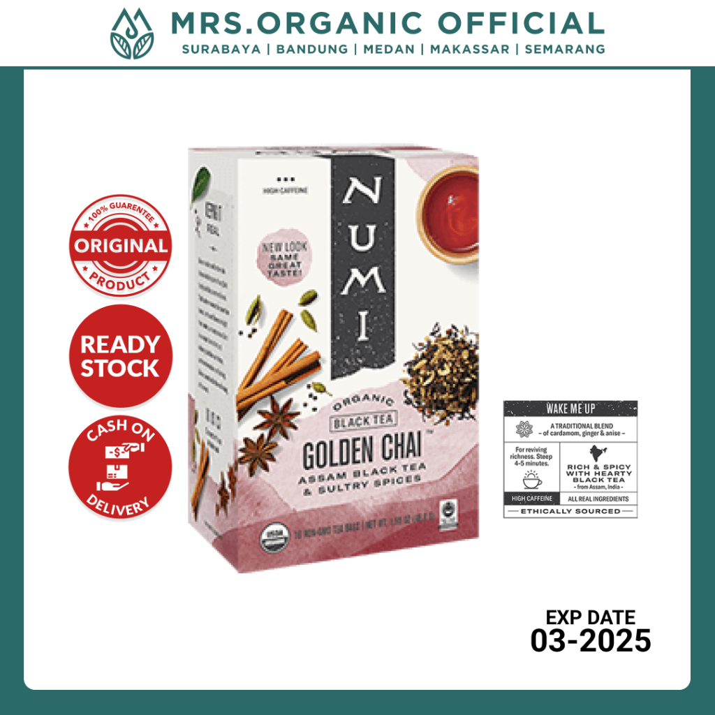 

Teh Celup Organik Organic Golden Chai Tea Numi 46.8 g