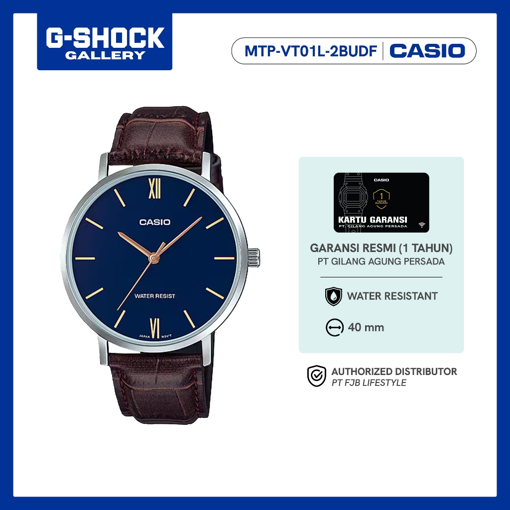Casio Jam Tangan Pria MTP-VT01L-2BUDF