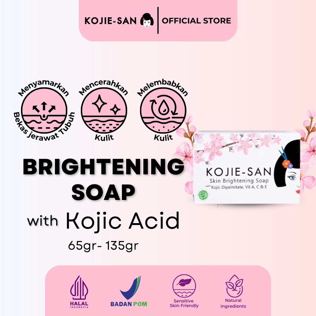 (BPOM) Kojie-San Soap Kojic - Sabun Kojie San - Sabun Batang Kojie San 135 GR