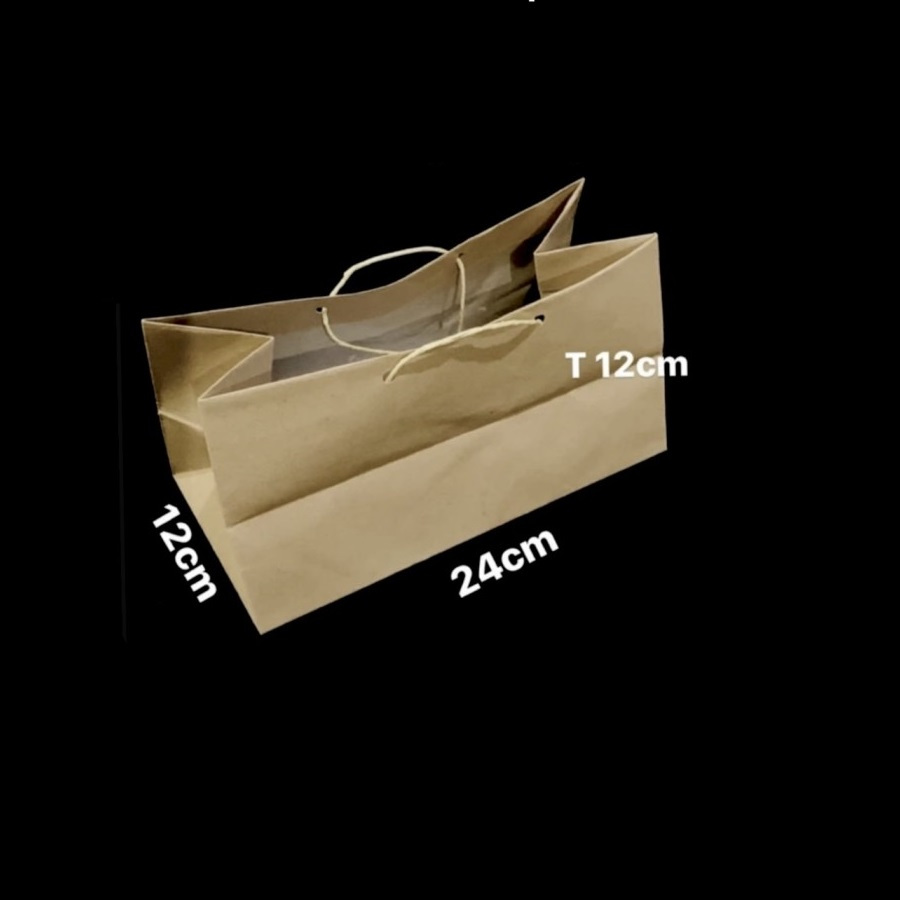 

(15 Pcs) Goodie Bag Box Kue Brownies 22 Paper Bag Toples Kuker 250 Gr Isi 4 Tempat Dus Nasi 24x12x12