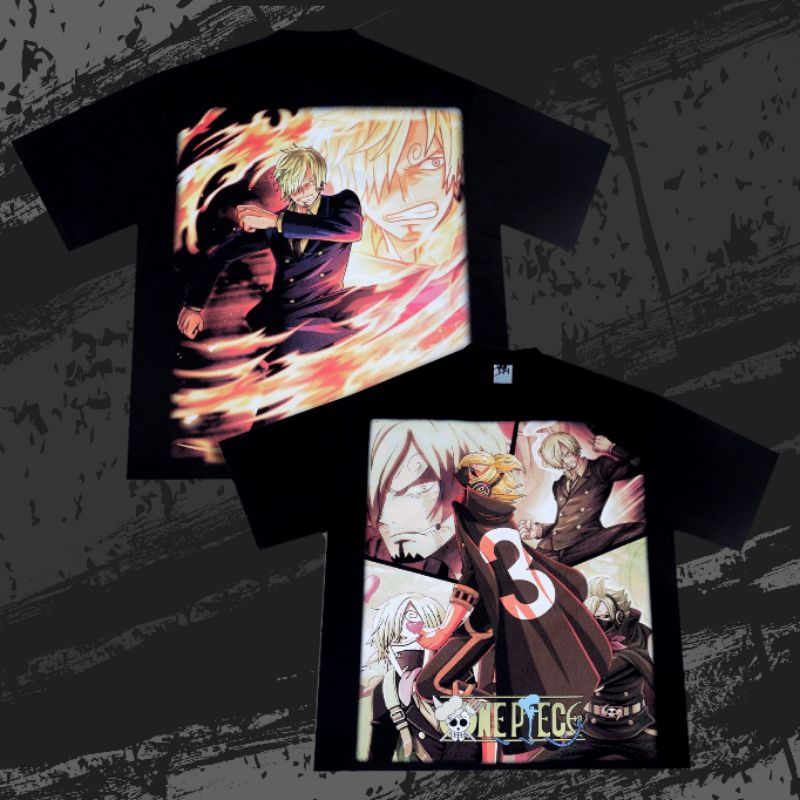 KAOS ONE PIECE VIMSOKE SANJI KARTUN ANIME MANGA KAOS SANJI BAJU ONE PIECE OVERSIZE KATUN COMBED 20S