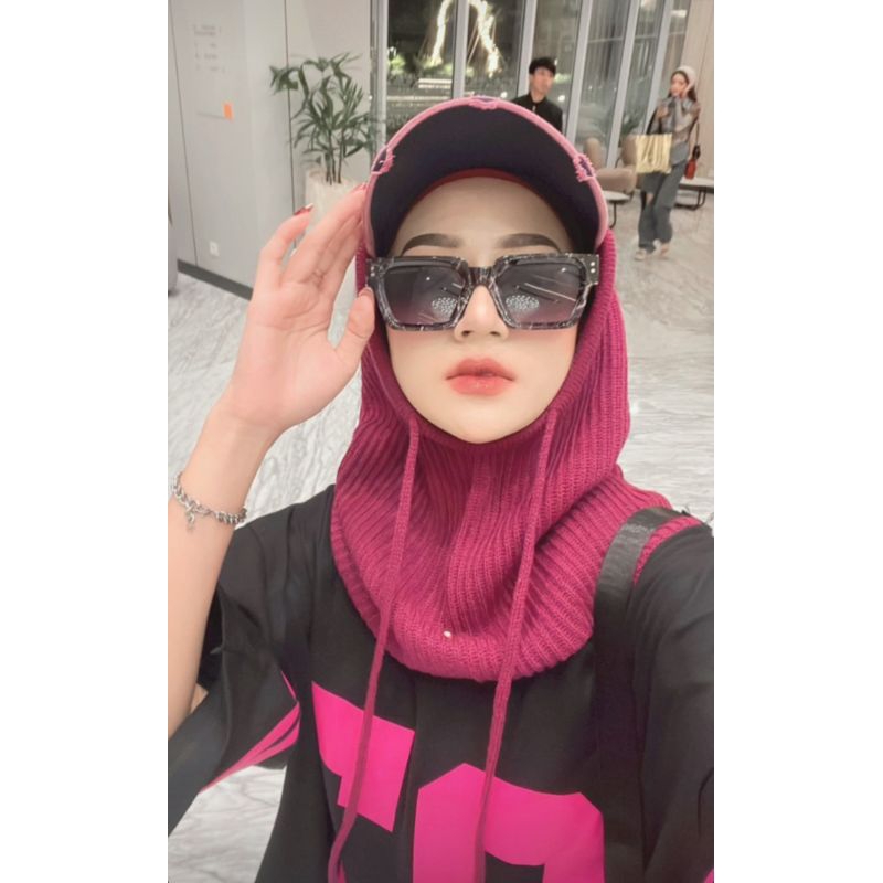 Hoodie Rajut Balaclava Valenciava Premium / Kupluk Rajut Hijab