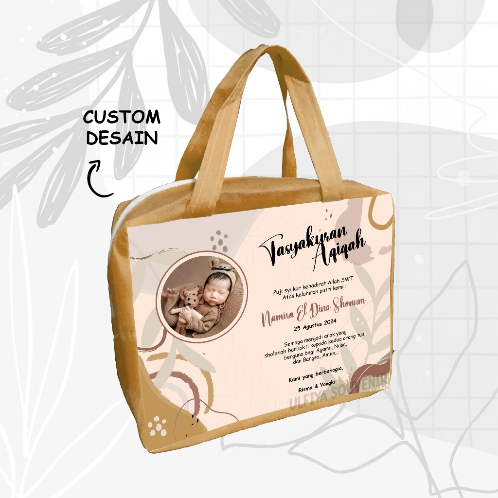 

Tas Tasyakuran Aqiqah / Tedhak Siten / New Born / Ulang Tahun / Khitan / Mapati 4 Bulanan / Mitoni 7 Bulanan / New Home / Hajatan Lainnya MODEL RESLETING SPUND