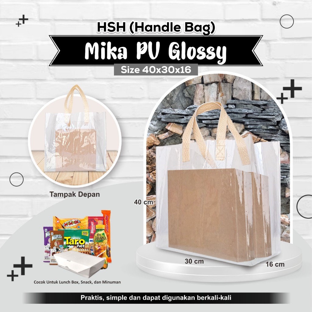 

[GROSIR] Tas Hampers Mika Transparan Tas Aqiqah Tas Ulang Tahun Tas Hantaran Tas Hampers Mika