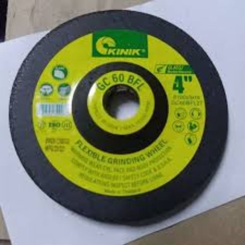 * KINIK FLEXIBLE GRINDING WHEEL GC 60 & 120 / BATU GERINDA POLES KACA 4"
