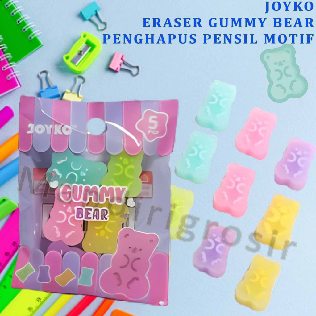 

Eraser Gummy Bear * Joyko * Penghapus Pensil Motif * 5pcs