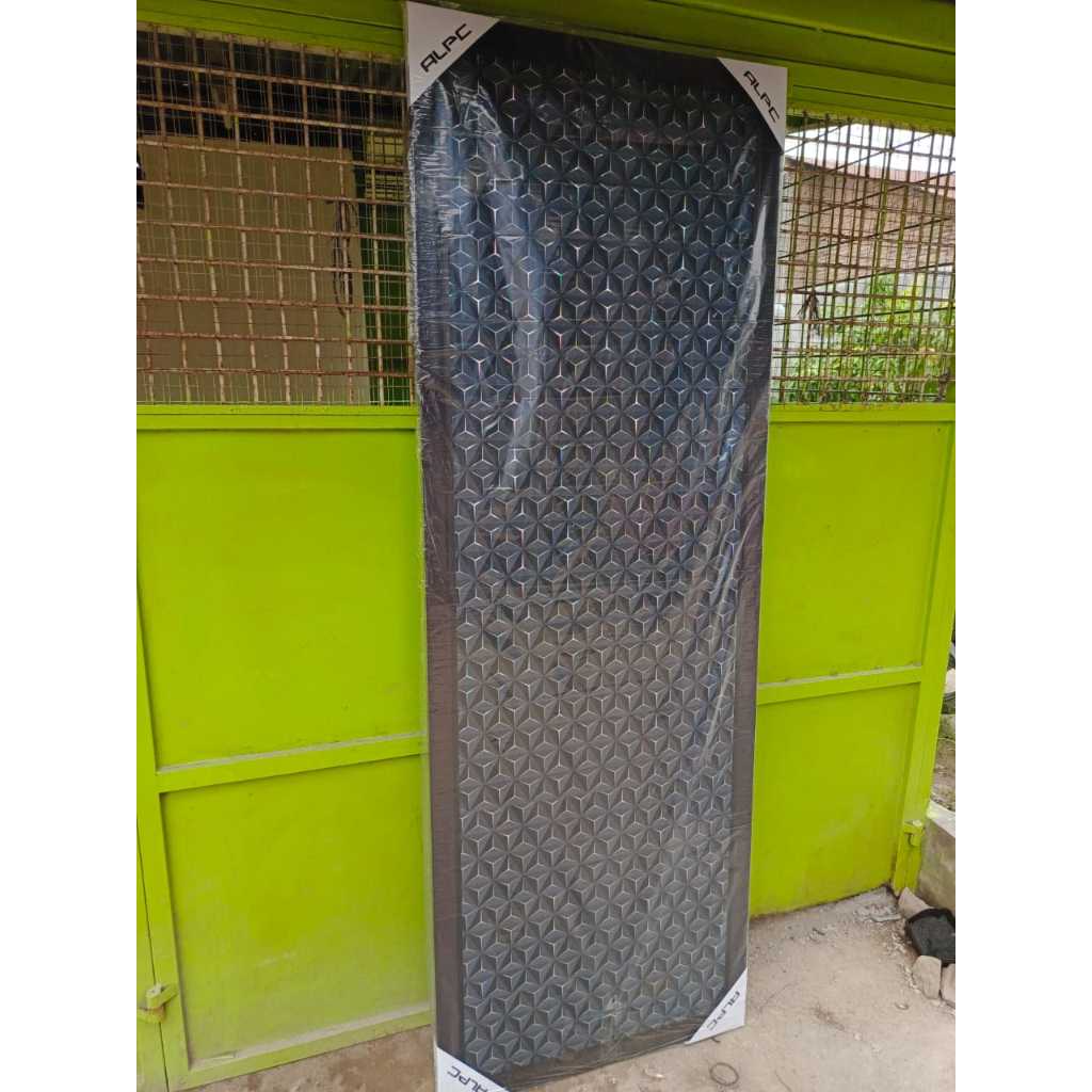 PINTU KAMAR MANDI ALUMINIUM PVC  COKLAT (70X200) 2 SISI