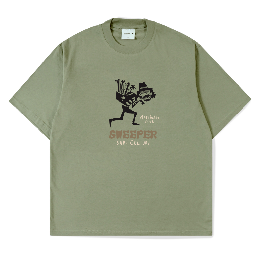 Waveblast Oversize T-Shirt Sweeper Sage Green