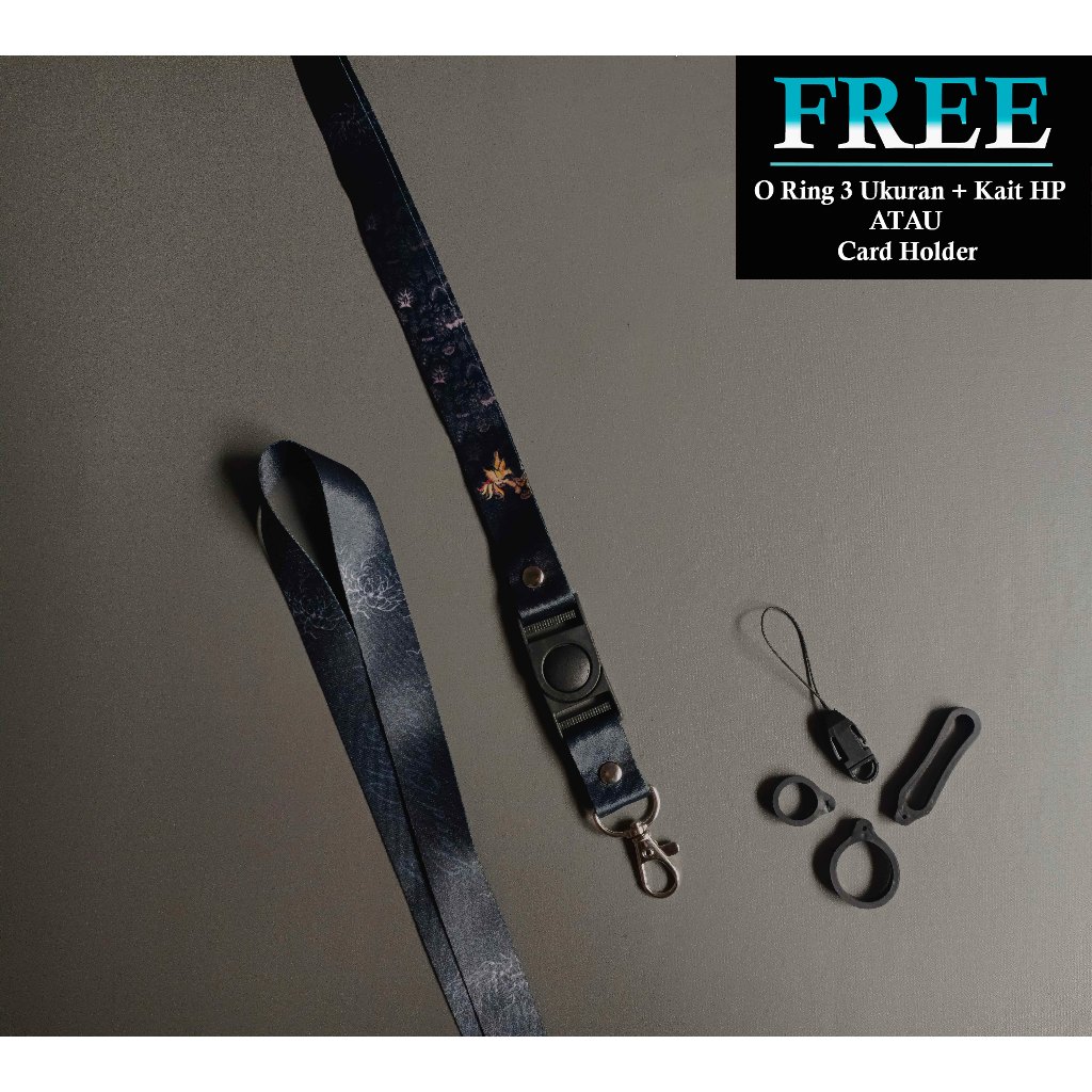 

Lanyard ID Card Batik Gold Good Choice - Tali Gantungan HP - Lanyard Nametag Batik Gold