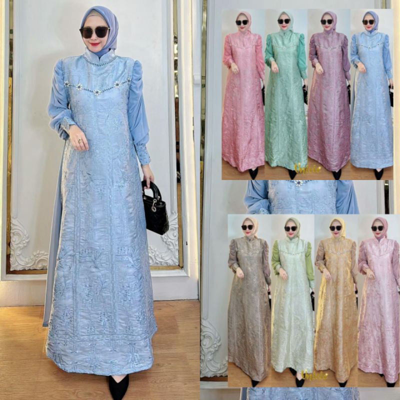 (p1) UNICIE SALIMAH Baju Dress Gamis Wanita muslimah Shalimah Dress By Unicie. Nazra Sha