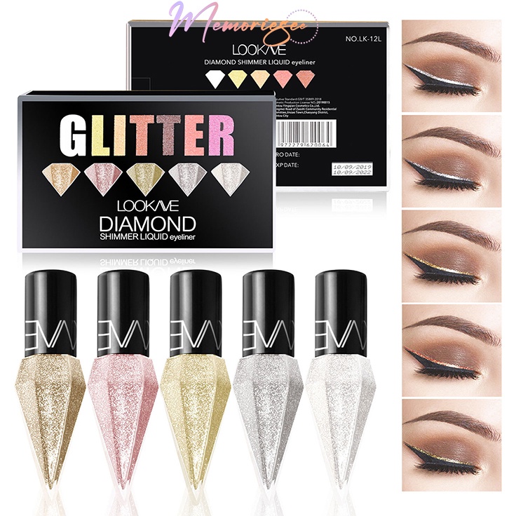 Jangan Sampai Kehabisan CODReady LOOKAVE Eyeliner Liquid Mini Diomond Eyeshadow Glitter Kilau Metali