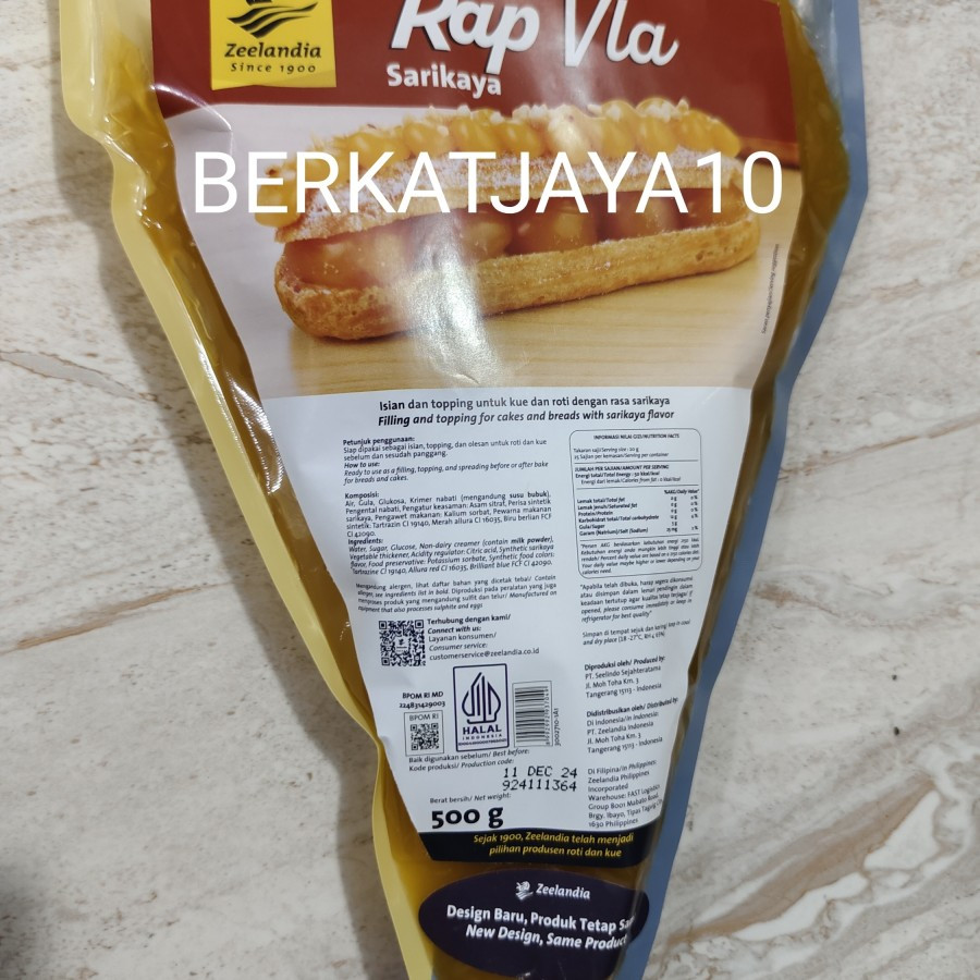 Paletta Vla Sarikaya 500 gr Zeelandia Saus Vla Srikaya