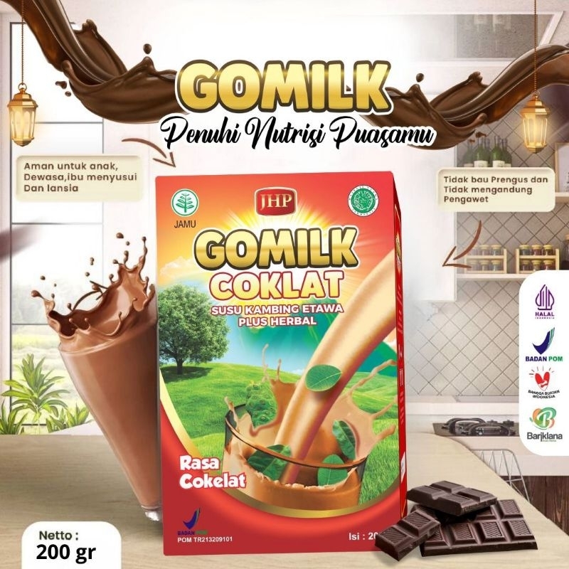 

DA Susu GOMILK SACHET 1 Renceng 1025g Susu Etawa plus Herbal