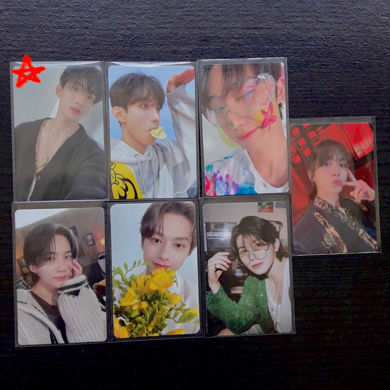 WTS WANT TO SELL PHOTOCARD WOOZI CARDI IJO KACAMATA HEAVEN JEONGHAN KONDE BINYEO FML TOPDAG DK DOKYE