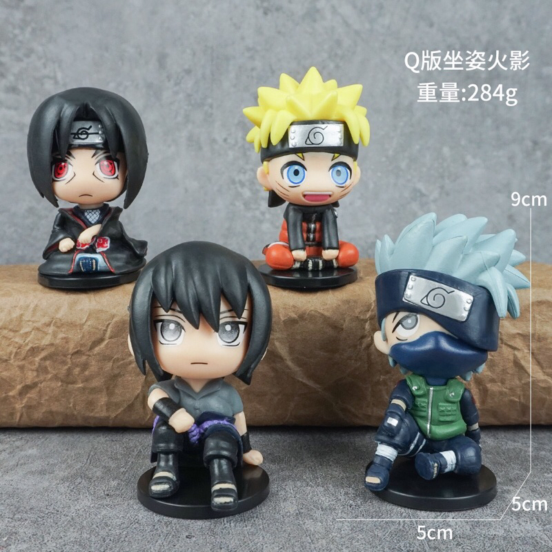 Naruto Chibi Kakashi,Sasuke,Itachi Set 4 pcs Action Figure