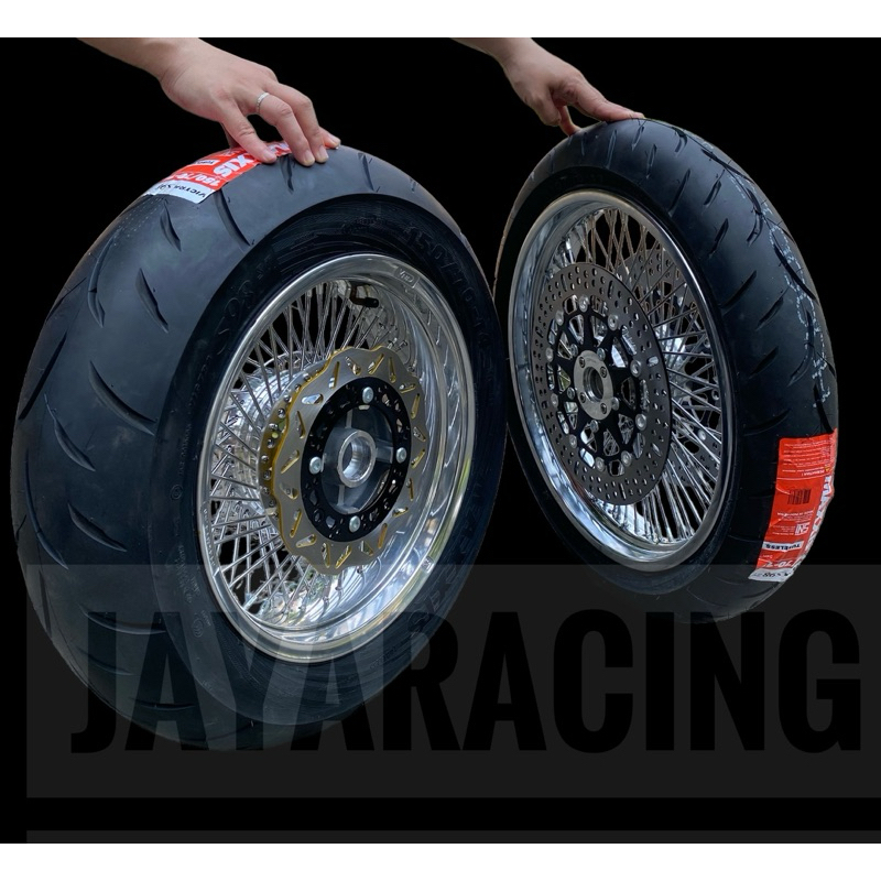 Velg custom double disc ring 14 17 tapak lebar scorpio byson vixion xsr xabre megapro tiger verza gl