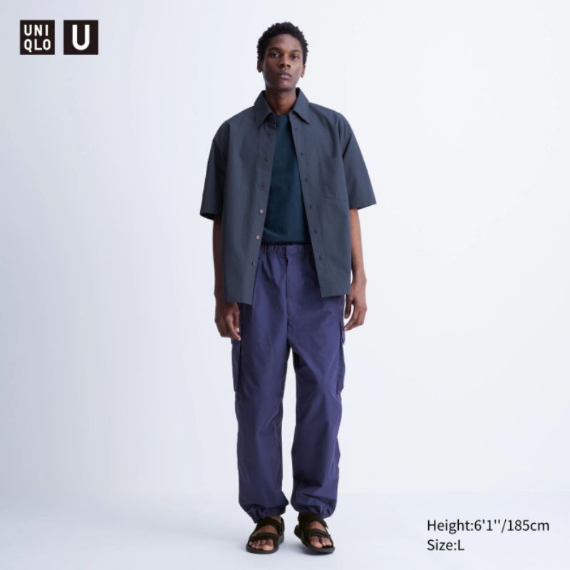 SALE UNIQLO U WIDE FIT PARACHUTE CARGO PANTS ORIGINAL/SALE UNIQLO U CELANA POTONGAN LEBAR PARASUT KA