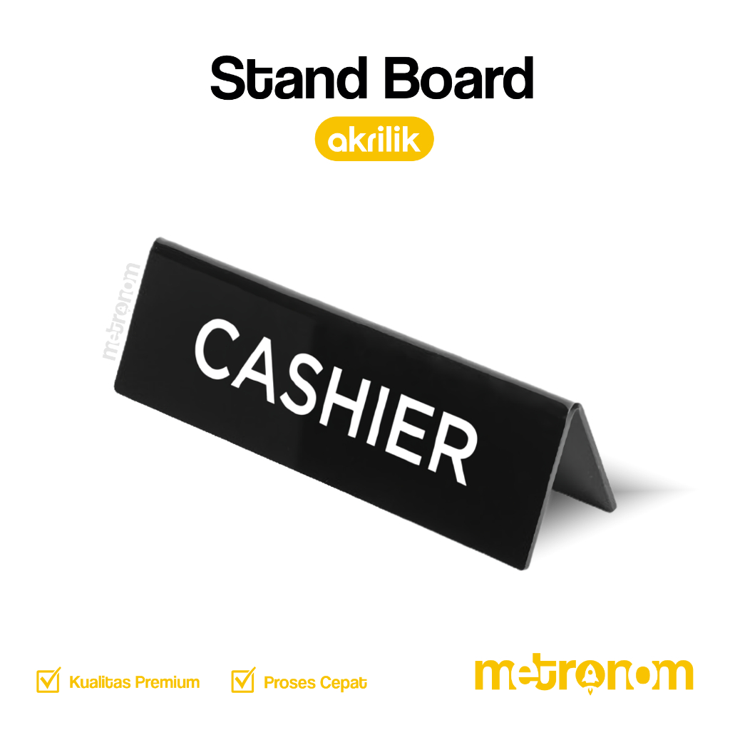 Cashier Stand Board Akrilik Papan Meja Lipat