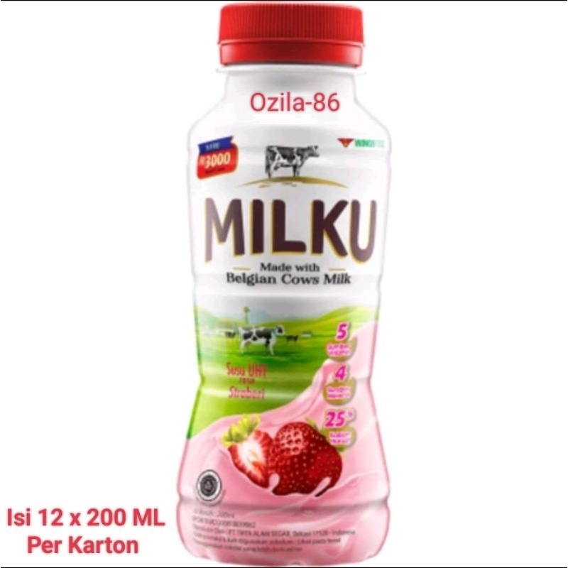 

Milku Stroberi 1 Dus Isi 12 x 200 ML Per Karton