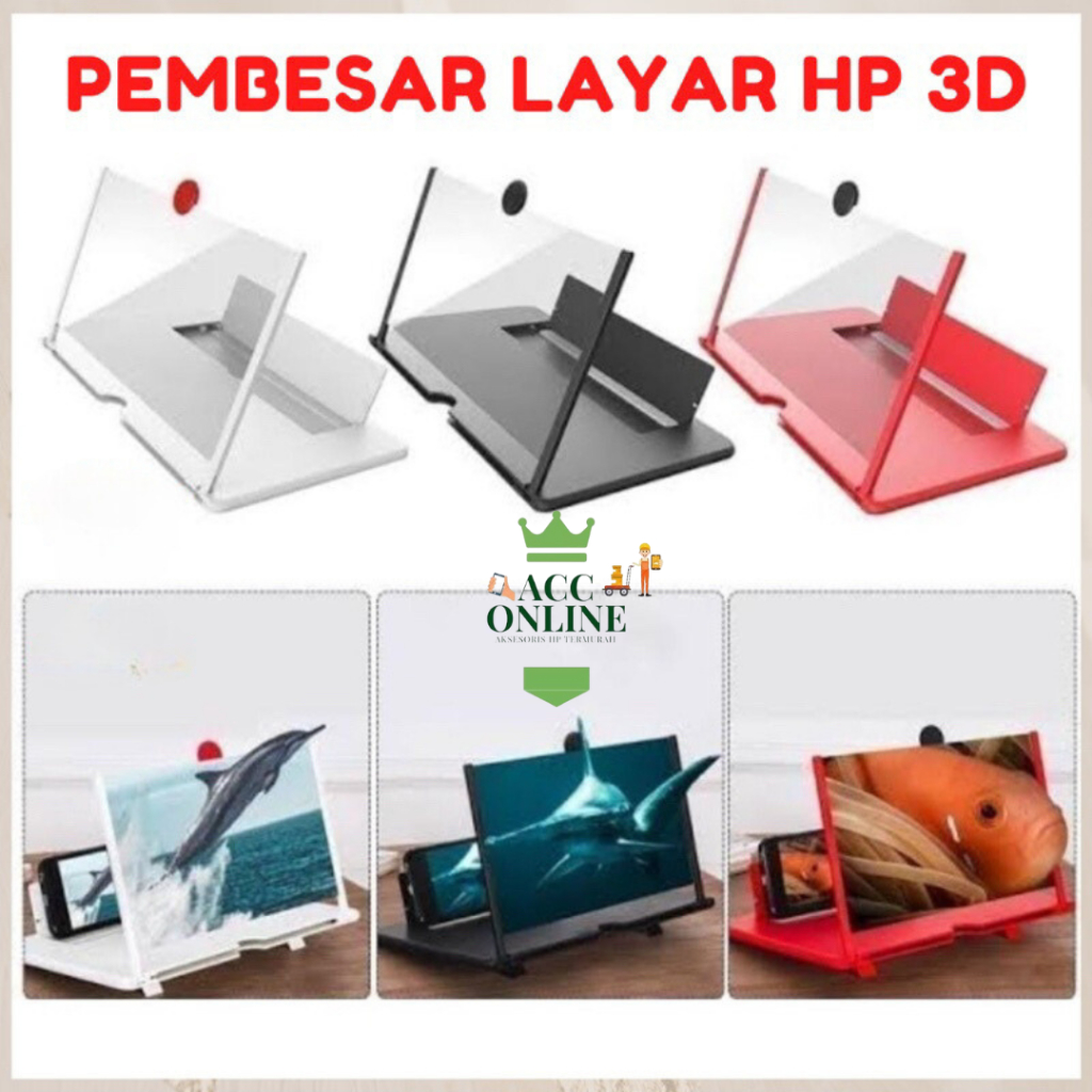 Kaca Pembesar Layar Hp 3D F3 Kaca Pembesar Layar - PEMBESAR hp layar nonton