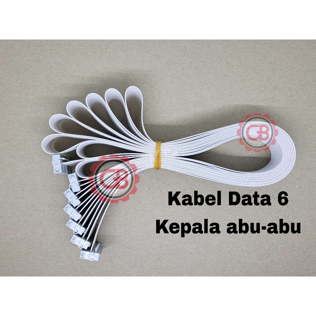 KABEL DATA 6 KEPALA 20 PIN ABU-ABU MESIN BORDIR KOMPUTER