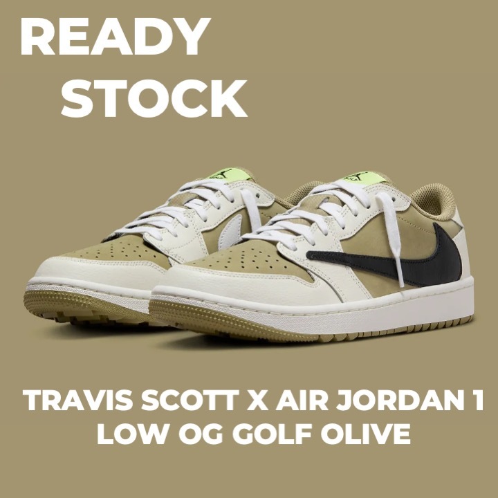 Travis Scott x Nike Air Jordan 1 Low OG Golf Olive