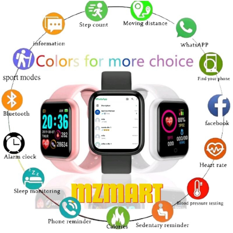 SMARTWATCH ANDROID 4g IP67 Y68 JAM TANGAN PINTAR ANTI AIR PRIA Wanita WHATSAPP SENSOR