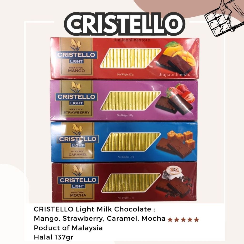 

CRISTELLO Chocolate Milk Mango/ Caramel/ Mocha/ Strawberry Cokelat Buah Cokelat Mangga