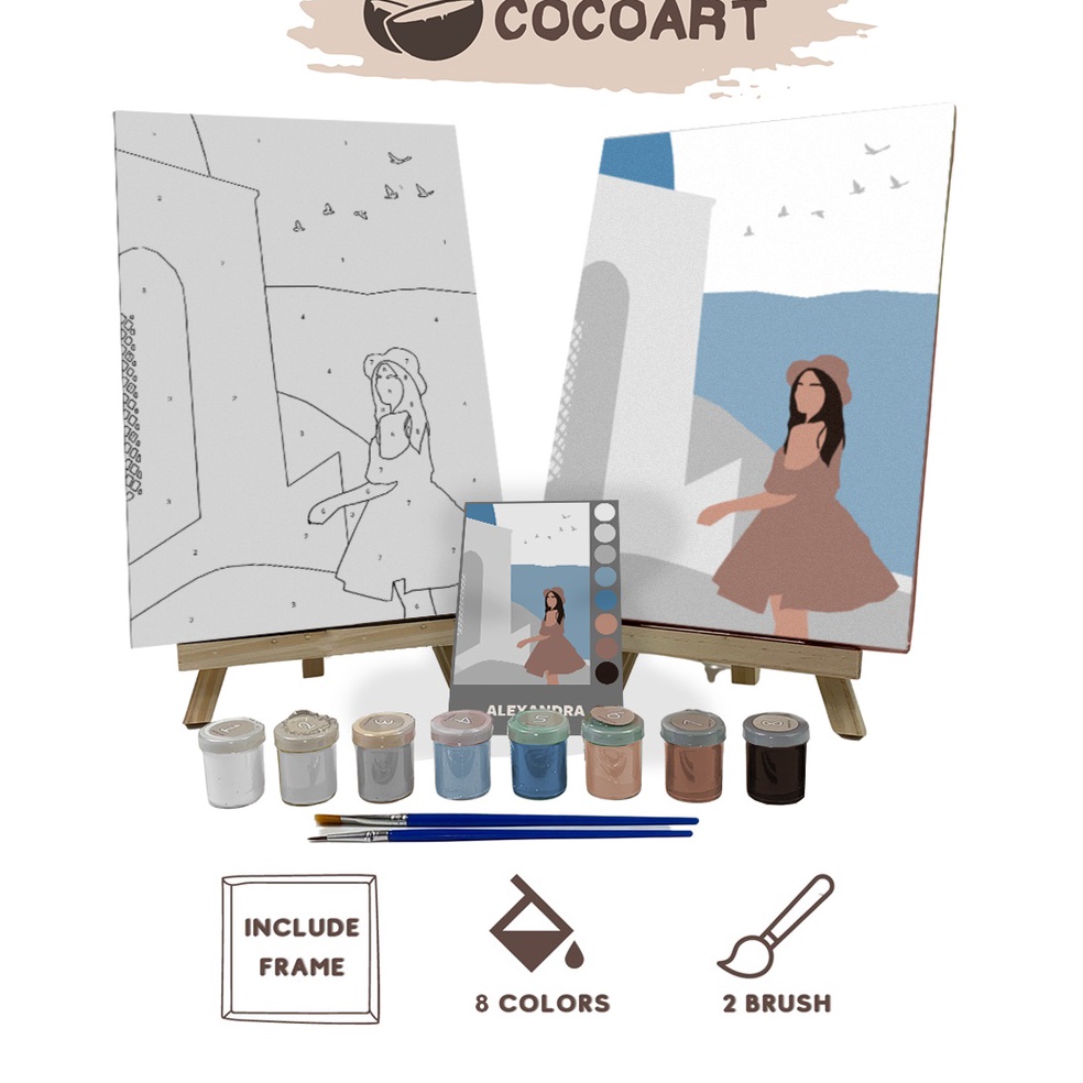 

Paint By Number Kit Alexandra Cocoartid I Kanvas 2 x 3 cm ART G4G4