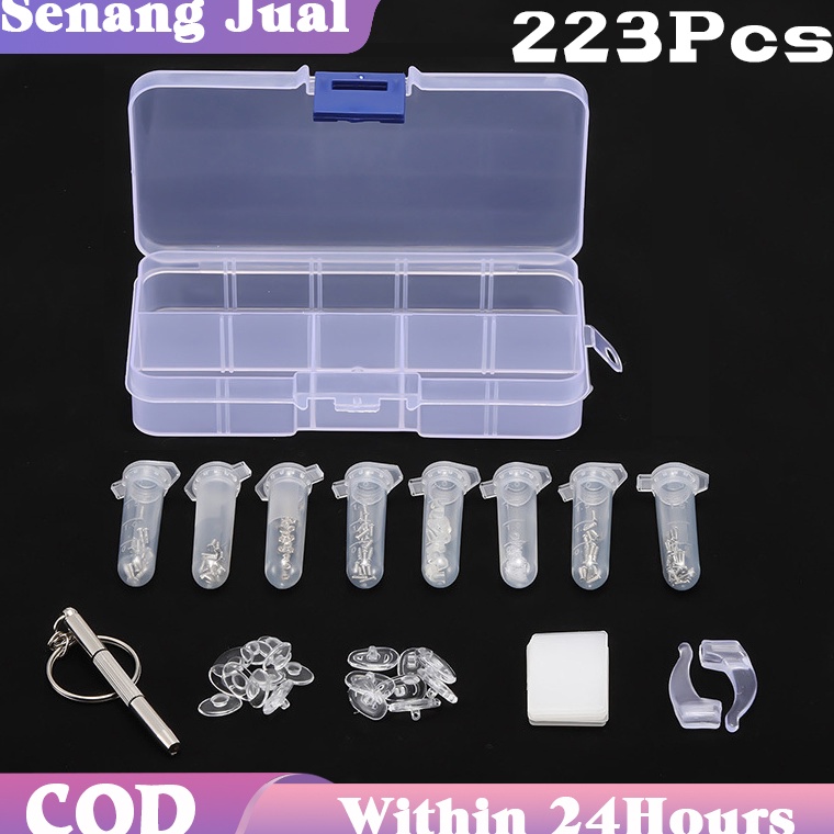 Muraaaahh Obeng Kacamata Set Lengkap  Baut Kacamata Set  Bantalan Hidung Kacamata Dan Pengait Teling