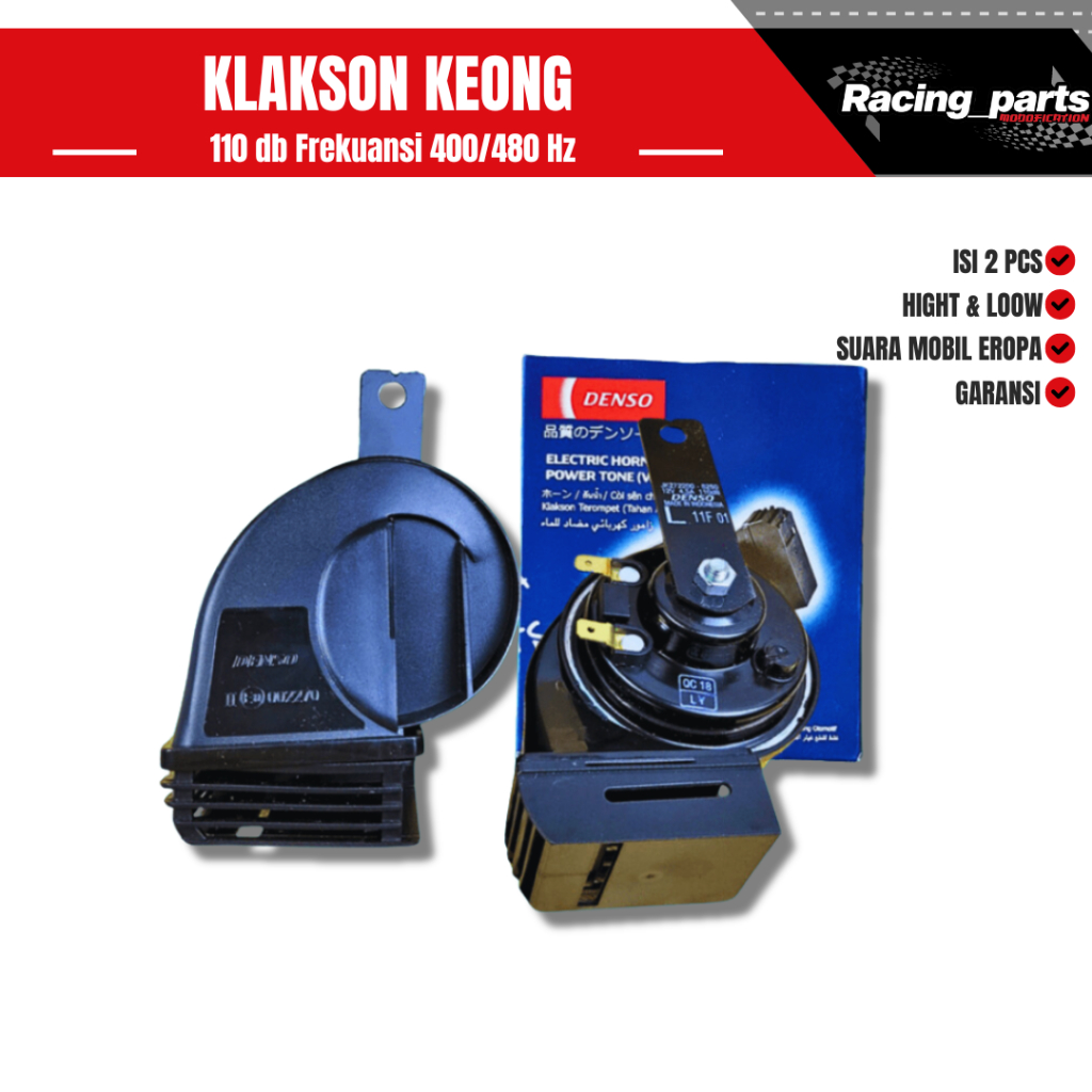 KLAKSON KEONG Klakson Motor MOBIL DENSOO WATERPROOF 12VOLT klakson sepeda motor - Klakson Keong