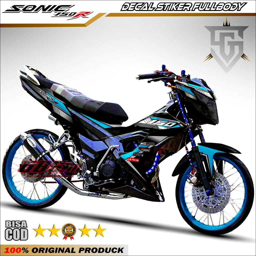 Decal Honda Sonic 150R Sticker Variasi Fullbody Sonic 150R Gambar List Racing Semi Road Race