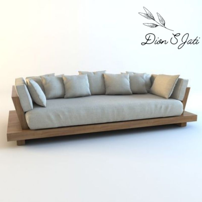 sofa minimalis kayu jati modern sofa aesthetic kayu jati
