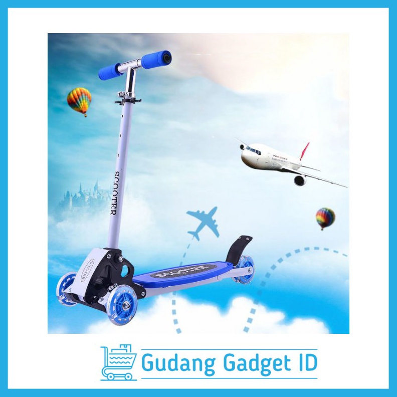 Scooter Otoped Skuter Otopet Mainan Anak 4 Roda  QZ1  Blue  9XGWWAZ3 ART J8X3