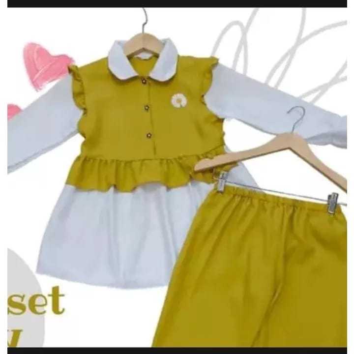 One Set Lebaran 2026 Baju Hijab Set Kids Oneset Lebaran 2026 Setcell 1 Stel Baju Celana Setcelan Ana