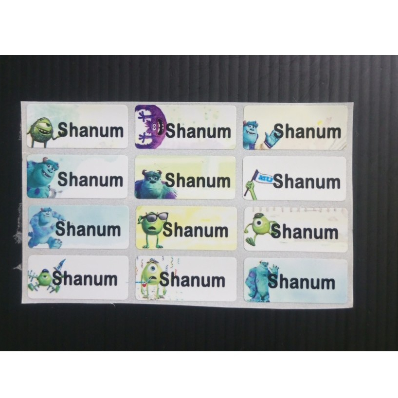 

Sticker / Label Nama Waterproof - Monster INC