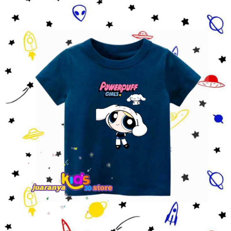 baju anak - Powerpuff girls cinnamoroll kaos anak Powerpuff cinnamoroll kids baju kaos kids