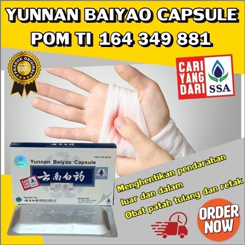 Obat pereda nyeri bengkak tangan luka ampuh yunnan baiyao capsule asli BPOM
