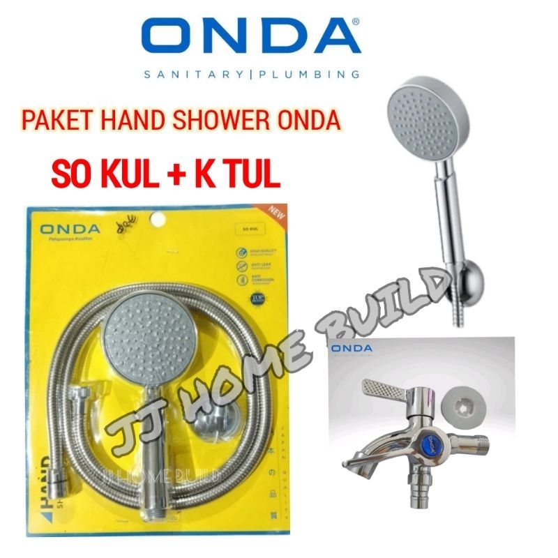 Paket Hand Shower ONDA / Paket Shower Onda SO KUL + Kran Cabang K TUL ONDA/Shower Set ONDA