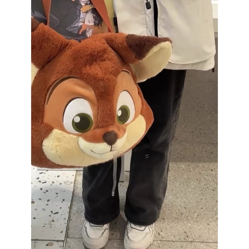 Zootopia Judy Nick Fox Plush Doll Backpack Cute Furry Crossbody BagTas Zootopia
