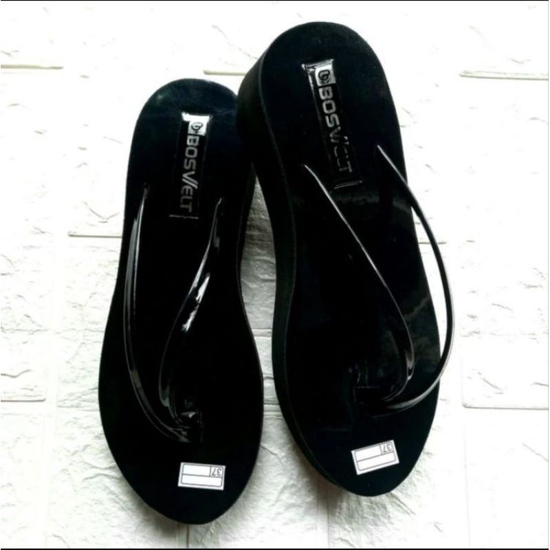 Sandal wanita Bosvelt Tebal original tali flip flop jepit Size 36-40