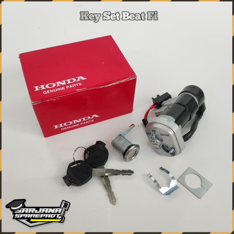 Keyset Kunci Kontak Set Jok Belakang Motor Honda Beat Fi Stater Kasar 2012 - 2016