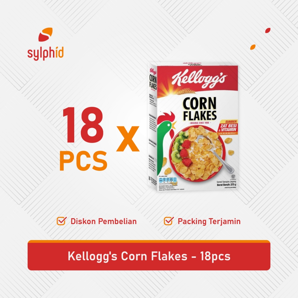 

1 Dus Kellogg's Corn Flakes 275 gram / Sereal 1 Karton (18 pcs)
