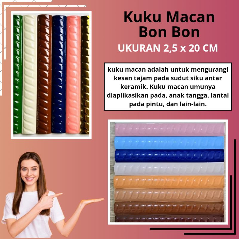 [ Bon Bon keramik ] Kuku Macan/ Kuku macan Ulir / Lis Keramik